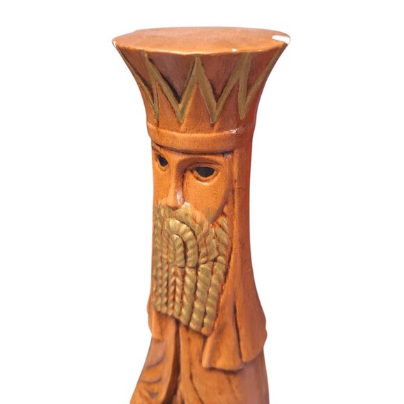 Wiseman King Figurine Statue Orange Gold Nativity Religious 13 Inch Christianity - Picture 2 of 9